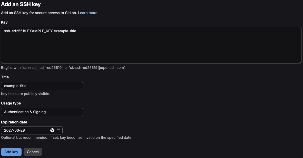 add Key