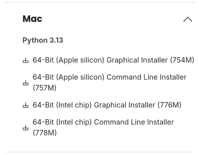 Anaconda macOS installer link