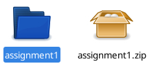 Extracted ZIP contents shown next to ZIP file