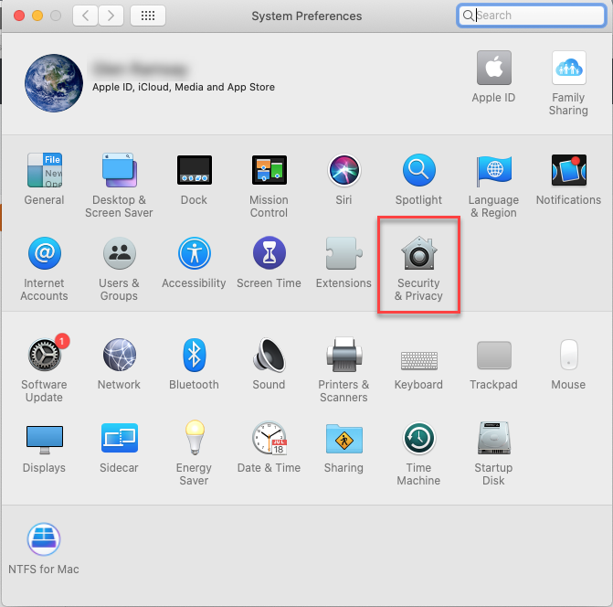 macOS settings